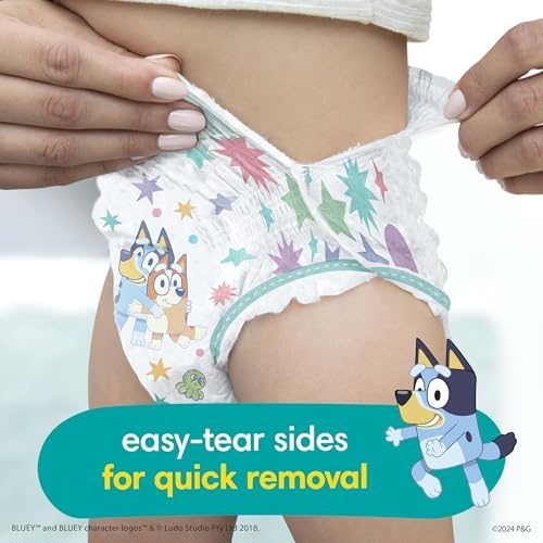 Pampers Training Pants - Easy Ups Boys & Girls Bluey - Size 4T-5T, 104 Count, Children's Potty Underwear (Packaging May Vary)
