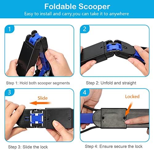 UPSKY Pooper Scooper for Large Small Dogs, Folding Dog Poop Scooper, Durable Spring and Premium Materials,Easy to Use for Grass, Dirt, Gravel Pick Up Shovel