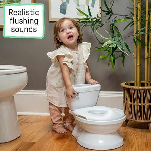 Summer Infant by Ingenuity My Size Potty Pro in White, Toddler Potty Training Toilet, Lifelike Flushing Sound, for Ages 18 Months+, Up to 50 Pounds