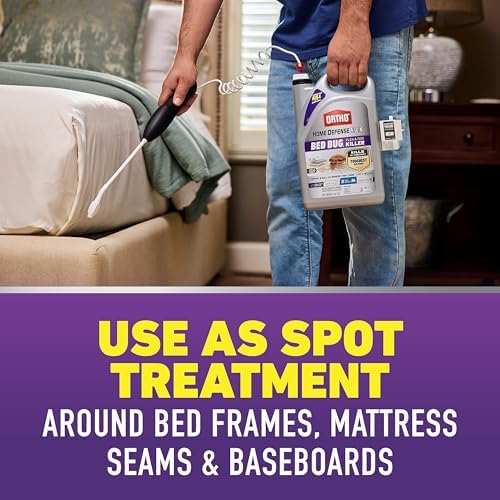 Ortho Home Defense Max Bed Bug, Flea and Tick Killer with Comfort Wand, Bed Bug Spray, Kills Bed Bug Eggs, Fleas and Ticks, 1 gal.