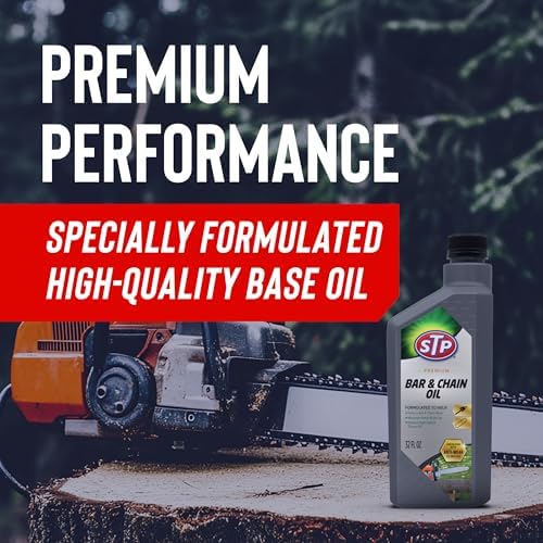 STP Premium Bar and Chain Oil, Tools and Chainsaw Oil Treatment Reduces Bar and Chain Wear, 32 Oz