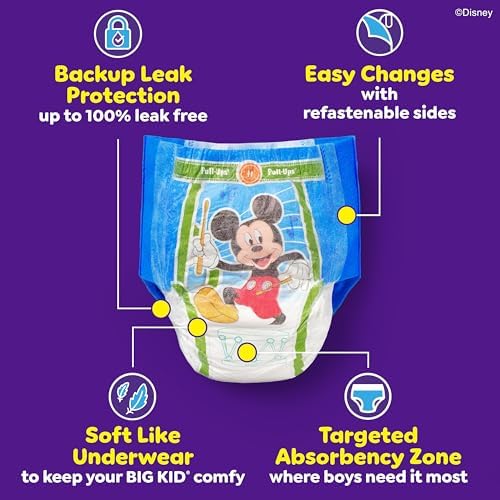 Pull-Ups Boys' Potty Training Pants, Size 5T-6T Training Underwear (46-60 lbs), 80 Count (2 Packs of 40)