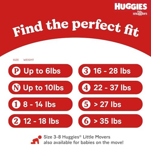 Huggies Newborn Diapers, Little Snugglers Baby Diapers, Size Newborn (up to 10 lbs), 144 Count