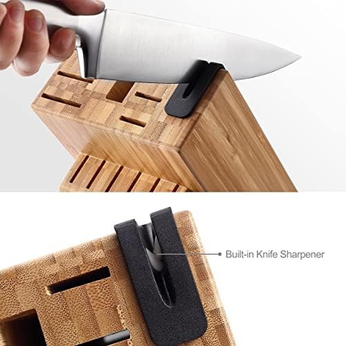 McCook® Knife Sets,German Stainless Steel Knife Block Sets with Built-in Sharpener