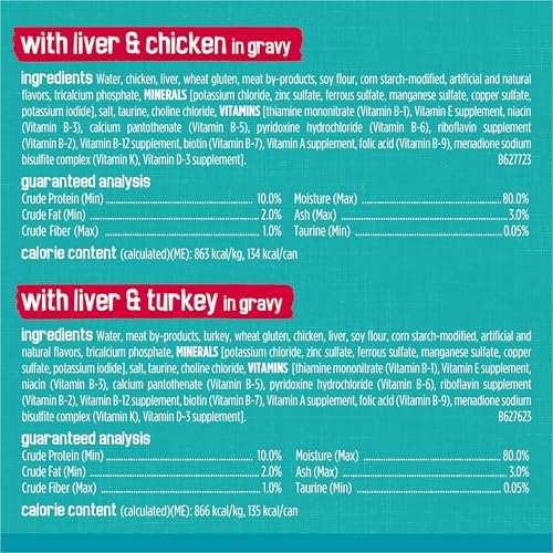Purina Friskies Wet Cat Food Variety Pack, Tasty Treasures Prime Filets (With Chicken and Tuna, With Chicken, and With Ocean Fish and Tuna, and With Turkey) - (Pack of 24) 5.5 oz. Cans