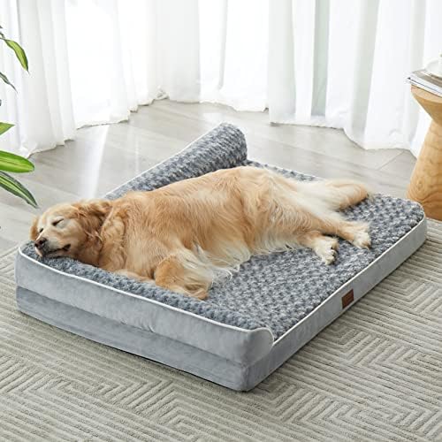 BFPETHOME Orthopedic Dog Bed for Extra Large Dogs-Big Waterproof Sofa Dog Bed with Removable Washable Cover, Large Pet Bed with Waterproof Lining and Nonskid Bottom,Pet Bed for Large Dogs