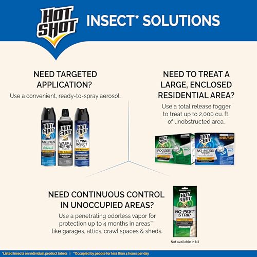 Hot Shot Wasp & Hornet Killer, Aerosol, 14-Ounce, 12-Pack Black