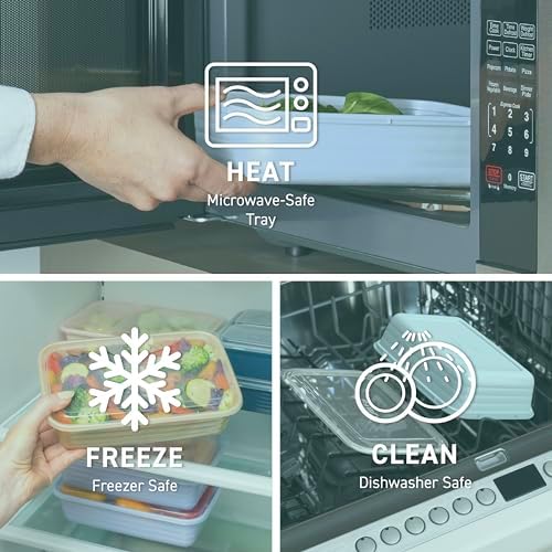 Bentgo 20-Piece Lightweight, Durable, Reusable BPA-Free 1-Compartment Containers - Microwave, Freezer, Dishwasher Safe - Mint