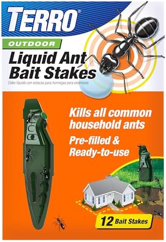TERRO Liquid Ant Baits - T1813 - Outdoor Ready-to-Use Terro Ant Traps - Pack of 12 Liquid Traps