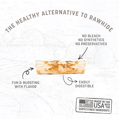 Earth Animal No Hide Small Long Lasting Dog Chew Rolls, Chicken, 7.2 Oz