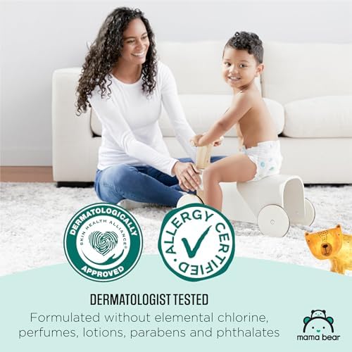 Amazon Brand - Mama Bear Gentle Touch Diapers, Size 4, 148 Count (4 packs of 37)