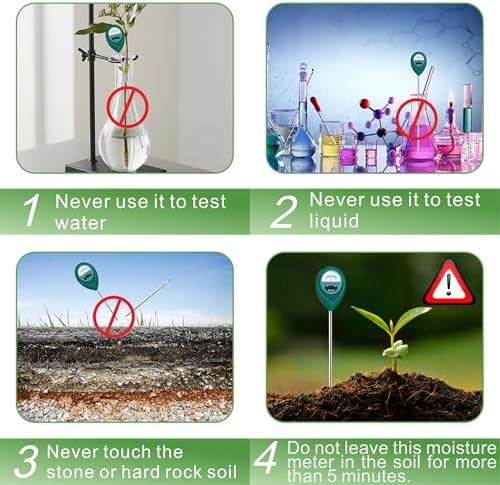 XLUX Long Probe Deep Use Soil Moisture Meter, Water Monitor Indicator Sensor, Hygrometer for Outdoor Indoor Large Pot Plants, Flower, Gardening, Farming
