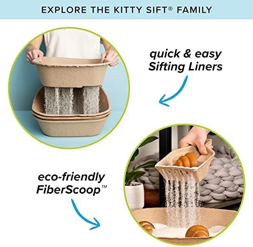 Kitty Sift (6-Pack) Disposable Cat Litter Box, Sustainable, Clean - Large, 6-Pack