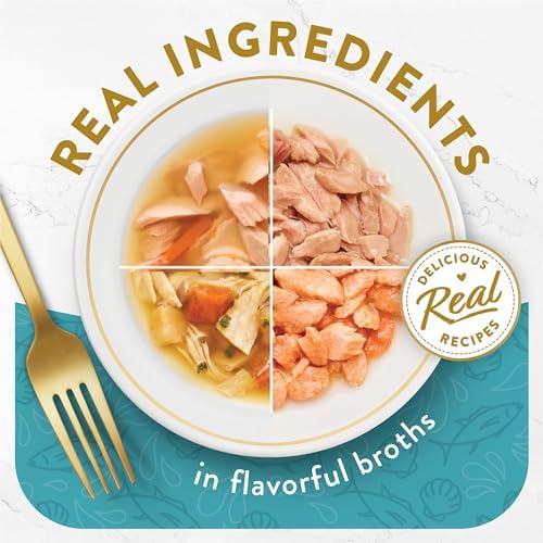 Purina Fancy Feast Lickable Appetizers and Broths Collection Grain Free Wet Cat Food Topper Variety Pack - 12 ct. Box (Pack of 2 Pack)