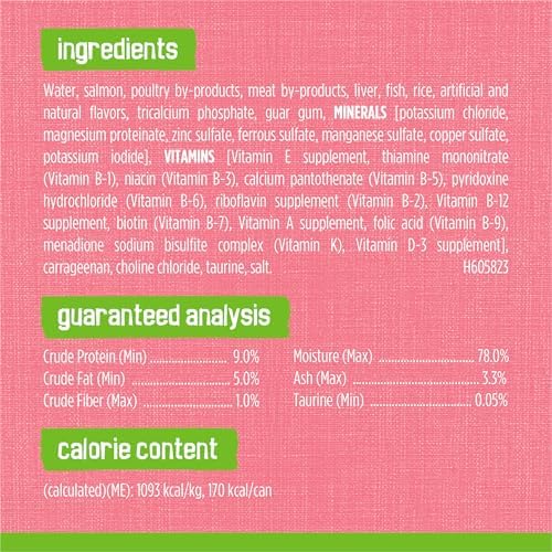 Purina Friskies Wet Cat Food Pate, Pate Salmon Dinner - (Pack of 24) 5.5 oz. Cans