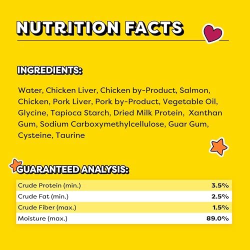 Temptations Creamy Puree Squeezable Lickable Wet Cat Treats with Salmon, 0.42 oz. Tubes, 4 Count, Pack of 11 (44 Total)