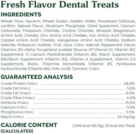 Greenies Teenie Dental Dog Treats, Mint Fresh Flavor, 12 oz. Pack (43 Treats)