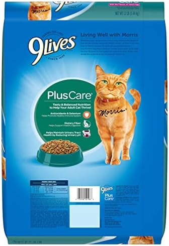9Lives Plus Care Dry Cat Food, 12 lb. Bag