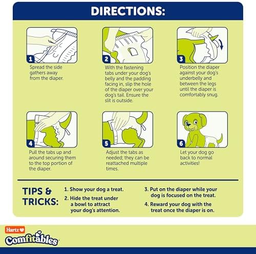 Hartz Disposable Dog Diapers, Size S 36 count, Comfortable & Secure Fit, Easy to Put On