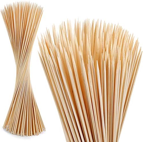 200 PCS Bamboo Marshmallow Roasting Sticks, SMores Skewers for Fire Pit, Proper Long 16 Inch Heavy Duty 4mm Thick Wooden Smores Sticks for Open Fire Pits Roaster Barbecue Hot Dog Camping Kebab Sausage