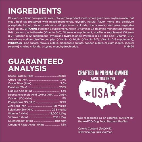 Purina ONE Plus Healthy Puppy Formula High Protein Natural Dry Puppy Food with added vitamins, minerals and nutrients - 16.5 lb. Bag