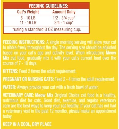 Meow Mix Original Choice Dry Cat Food, 3.15 Pound (Pack of 4)
