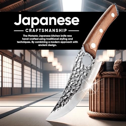Chef Knife - Perfect Kitchen Knive. Japanese Knife for Cooking, Chopping. Japanese Style Knive for Home, Camping, BBQ. For Balance & Control, 5.8 Inch
