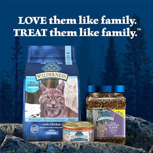 Blue Buffalo Wilderness Crunchy Cat Treats, Chicken 12-oz Tub