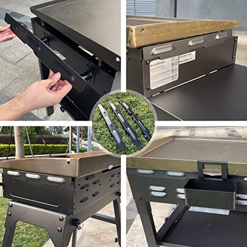 Upgraded Wind Guards for Blackstone 36” Griddle, Blackstone Griddle Accessories Fit for Black stone Grill, 5015 Magnetic Stainless Steel Wind Screens Protect Flame Hold Heat, Compatible with Hood