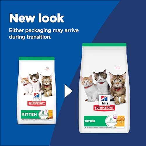 Hill's Science Diet Kitten, Kitten Premium Nutrition, Dry Cat Food, Chicken Recipe, 7 lb Bag