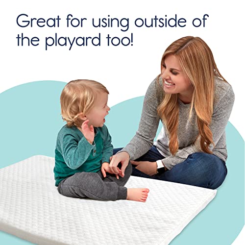 hiccapop Pack and Play Mattress Pad (38"x26"x1.5"), Playard Pad, Portable Crib Mattress, 1.5" Thick