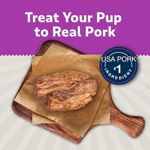 Blue Buffalo Sizzlers Bacon-Style Dog Treats with Real USA Pork, Original Flavor, 28-oz Bag
