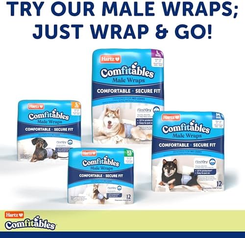 Hartz Disposable Dog Diapers, Size S 36 count, Comfortable & Secure Fit, Easy to Put On