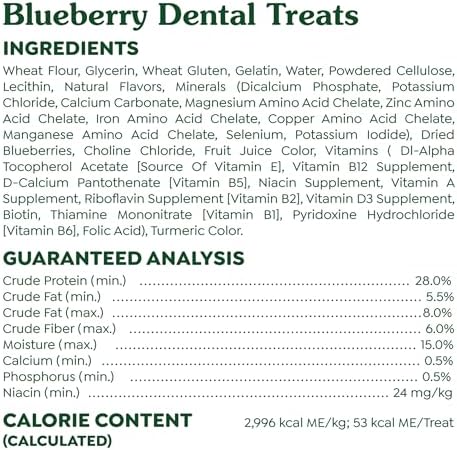 Greenies Petite Dental Dog Treats, Blueberry Flavor, 12 oz. Pack (20 Treats)