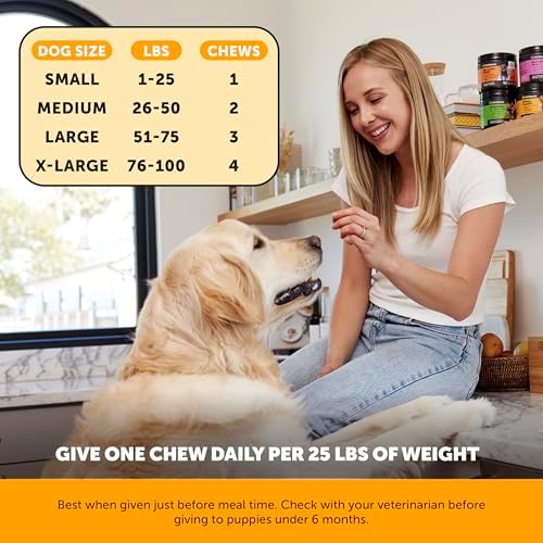 Dog Allergy & Itch Relief - Advanced Itch Supplement with Probiotics for Dogs - Immune Support & Skin Relief for Seasonal Allergies - Natural Itchy Skin & Paw Relief - (Salmon, 90 Ct)