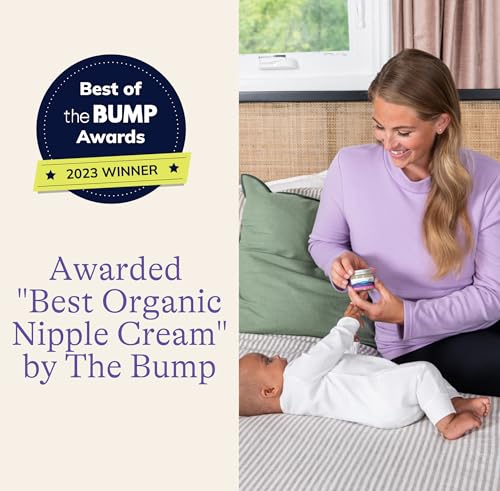Lansinoh Organic Nipple Butter, 2 Count of 2 oz Jars, Safe for Breastfeeding Baby, Soothing Postpartum & Nursing Care for Moms, 4 oz Total