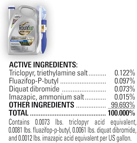 Roundup Dual Action Weed & Grass Killer Plus 4 Month Preventer with Sure Shot Wand, 1 gal.