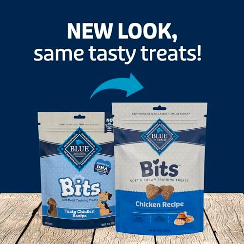 Blue Buffalo Bits Soft Dog Treats for Training, Made With Natural Ingredients & Enhanced with DHA, Chicken Recipe, 19-oz Bag