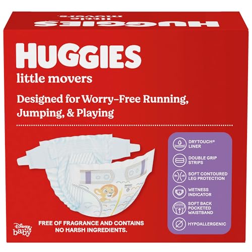 Huggies Size 7 Diapers, Little Movers Baby Diapers, Size 7 (41+ lbs), 68 Count, Packaging May Vary