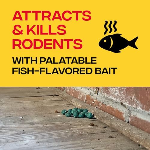Victor Rat Poisoning for Inside & Outdoor Use - Kills Rats, Mice, Meadow Voles | Mouse Poisoning for Indoor & Outside Areas, Ready-to-Use, Yellow, M925, 4 lbs