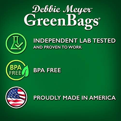 Debbie Meyer GreenBags 20-Pack (8M, 8L, 4XL) – Keeps Fruits, Vegetables, and Cut Flowers, Fresh Longer, Reusable, BPA Free, Made in USA