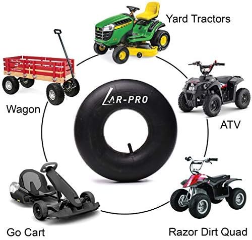 (2-Pack) AR-PRO 15x6.00-6" Inner Tubes with TR-13 Straight Valve Stem - Replacement Lawn Mower Tire Tubes with TR13 Straight Valve Stem - Suitable for Yard Tractors, Wheelbarrows, ATVs, and More