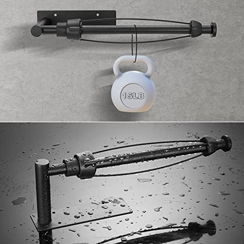 Under Cabinet Wall Mount Paper Towel Holder, Self-Adhesive Bar, Stainless Steel 13 inch (Black)