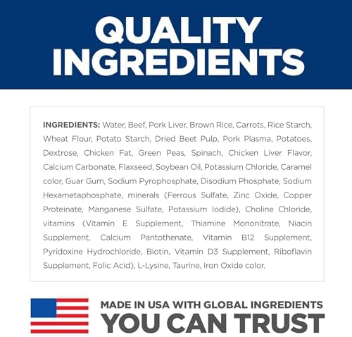 Hill's Science Diet Adult 1-6, Adult 1-6 Premium Nutrition, Wet Dog Food, Beef & Vegetables Stew, 12.8 oz Can, Case of 12