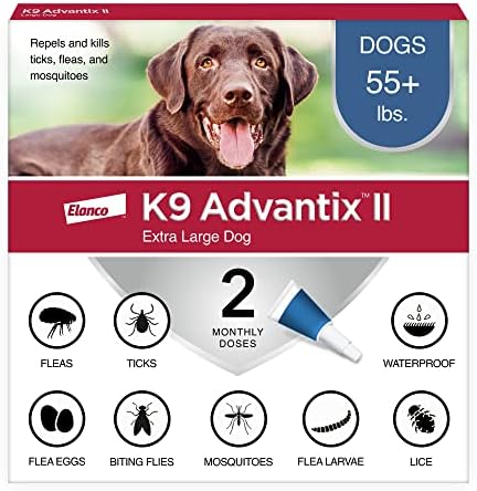 K9 Advantix II XL Dog Vet-Recommended Flea, Tick & Mosquito Treatment & Prevention | Dogs Over 55 lbs. | 2-Mo Supply