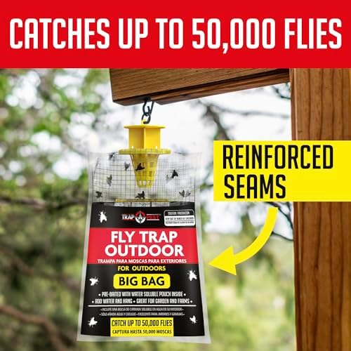 8 Pack Big Bag Fly Bag Trap - Fly Bags Outdoor Disposable Fly Trap Bag - Fly Trap Disposable Horse Fly Traps Outdoor - Fly Trap Bags Outdoor Net