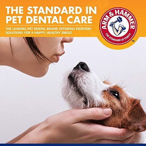 Arm & Hammer for Pets Tartar Control Kit for Dogs Contains Toothpaste, Toothbrush & Fingerbrush Reduces Plaque & Tartar Buildup, 3-Piece Kit, Banana Mint Flavor (Pack of 1)