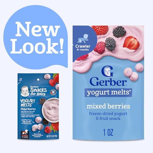 Gerber Baby Snacks Yogurt Melts, Mixed Berries, 1 Ounce (Pack of 7)
