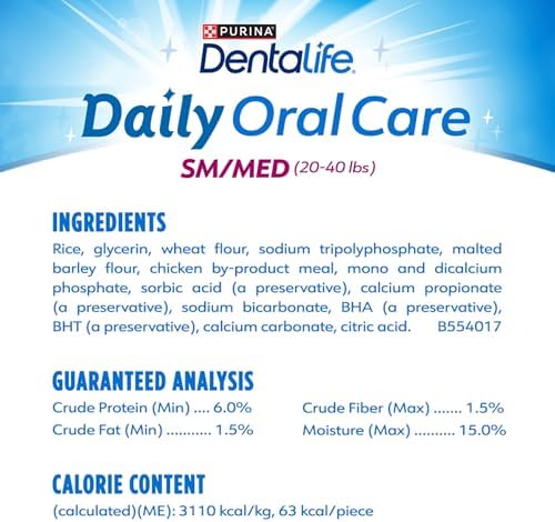 DentaLife Daily Oral Care Dog Treats for Small and Medium Dogs, Chewy Dental Treat to Freshen Breath and Fight Tartar, Chicken Flavor, 28.5 oz., 40 Chews - 40 ct. Pouch