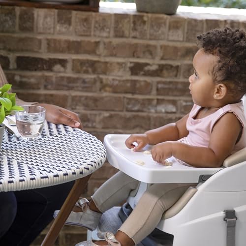 Ingenuity Baby Base 2-in-1 Booster Feeding and Floor Seat with Self-Storing Tray - Cashmere